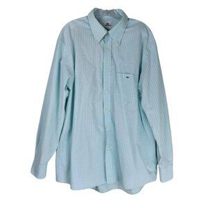 Lacoste Plaid Long Sleeve Button Down Shirt Sz 45